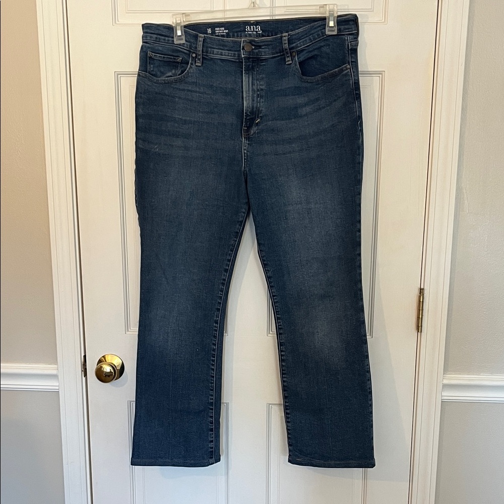 a.n.a Women's High-Rise Vintage Boot cut Blue Jeans